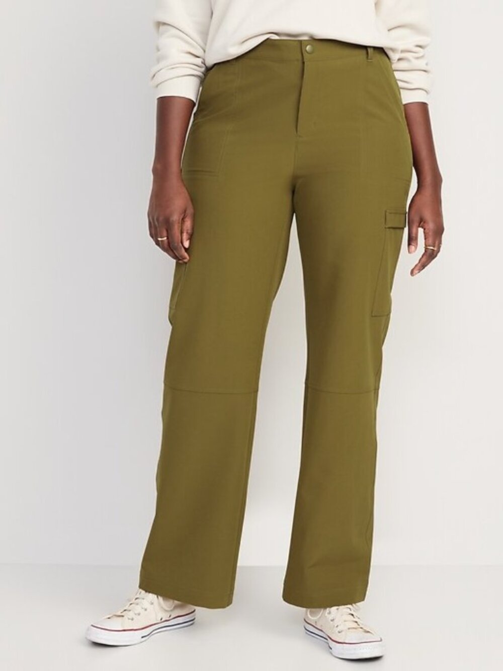 NWT OLD NAVY plus all seasons stretch tech cargo pants in satin moss (XXL)